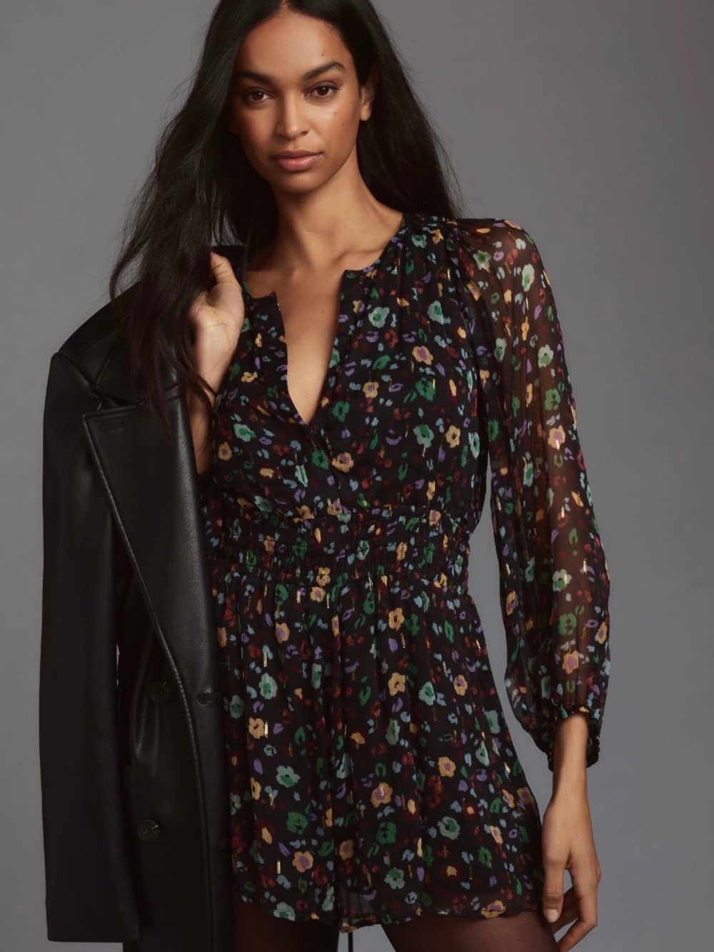 Anthropologie Long Sleeve Romper